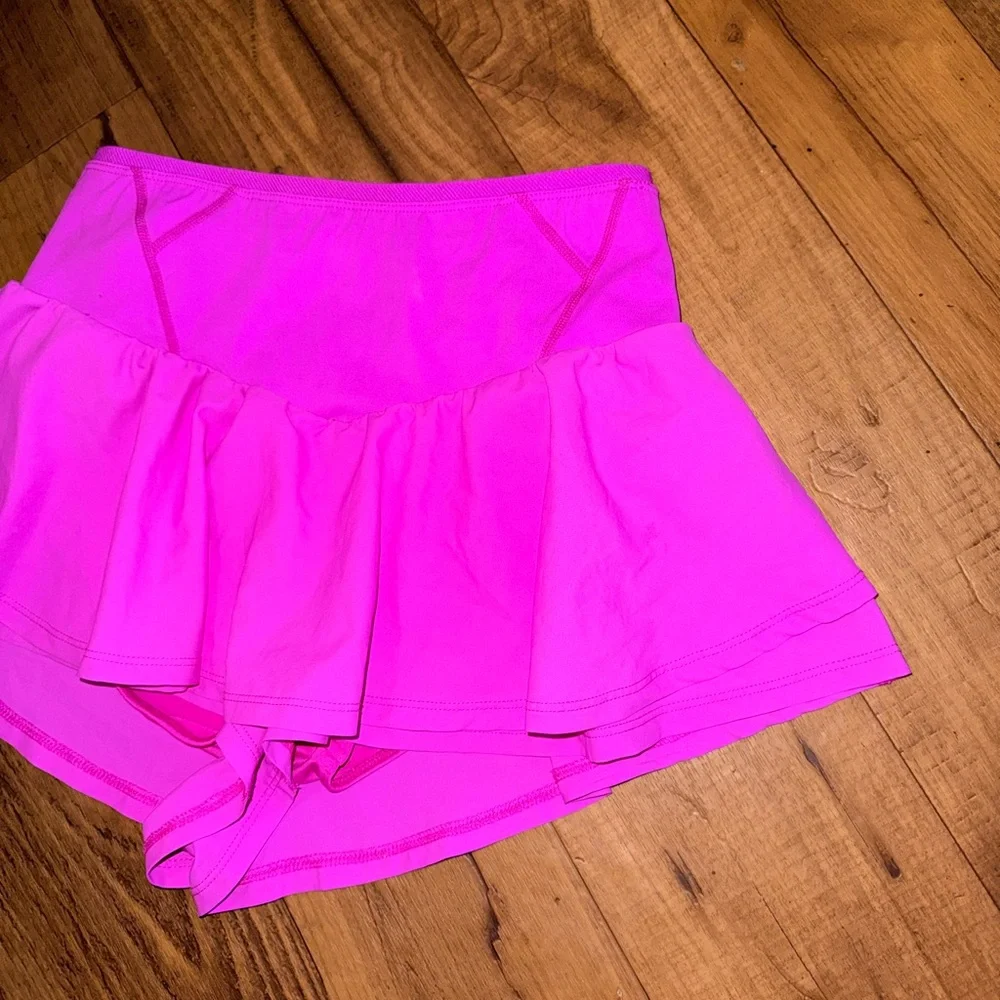 Free People Movement Schooling You Skort. Size XS. Color is Living Magenta - Picture 3 of 7